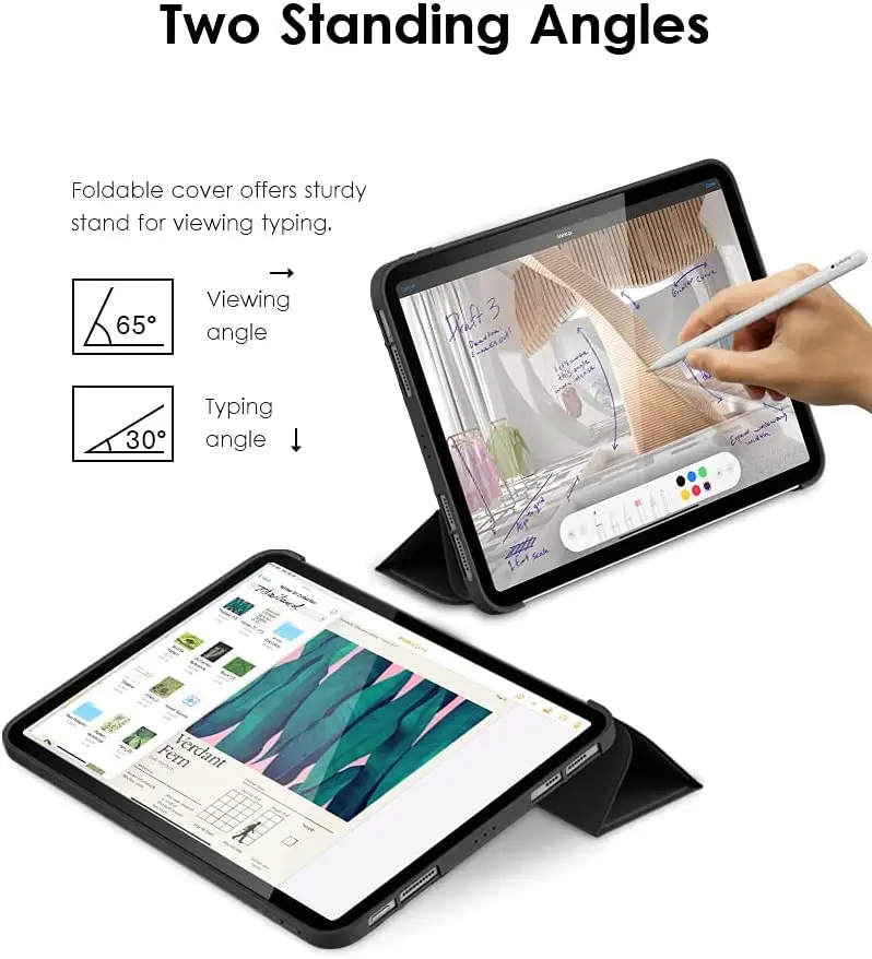 Smart Slim Dobrado Flip Stand Case para Ipad Soft Tpu Tampa Traseira Capas Magnéticas para Ipad Pro 11 Air 10.9 10 2023 2023 2023 - Imagem 2