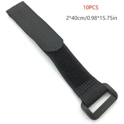 Reusable Nylon Cable Ties - Set of 10 Hook and Loop Straps for Easy Wire and Cord Organization (400mm10PCS)
