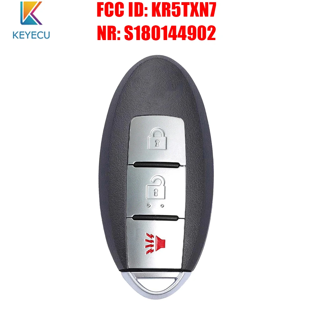 

KEYECU S180144902 for Nissan Murano Pathfinder Titan 2019 2020 Smart Remote Car Key Fob 3 Buttons 433.92Mhz 4A FCC ID: KR5TXN7