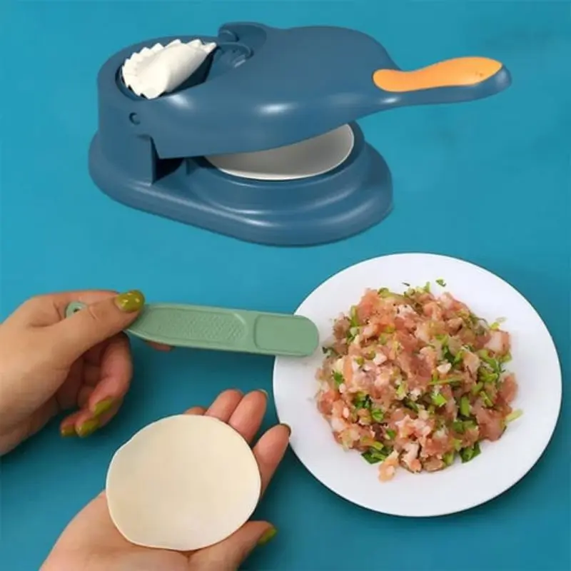 

Dumpling Maker 2 In1 DIY Kit Wrapper Presser Manual Labor-Saving Ravioli Empanadas Dough Skin Molder Machine Kitchen Gadgets