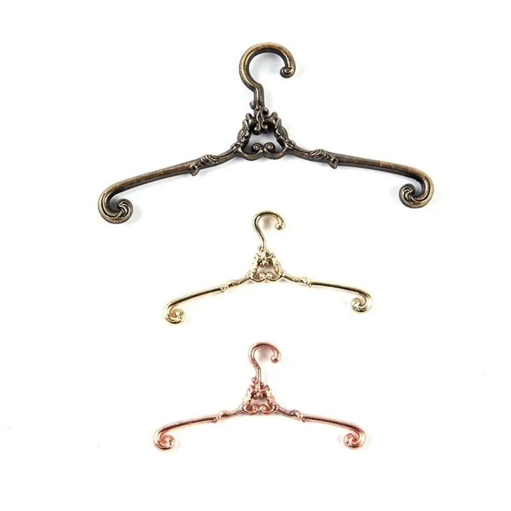 5Pcs Metal Doll Clothes Hanger Windproof Multi Functional Mini Coat Hanger 4/6.5cm Durable Dolls Clothes Rack Ob11 Doll Clothes