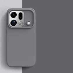 Luxurious Liquid Silicone Shockproof Phone Case with Enhanced Lens Protection - OPPO Find X9s Pro (GRAY)