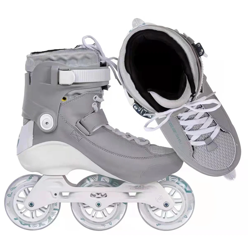 

100% Original Powerslide Swell Glacier Lake 100-3d Adapt Trinity Frame Inline Skates 3*100mm Racing Skate Roller Skating Patines