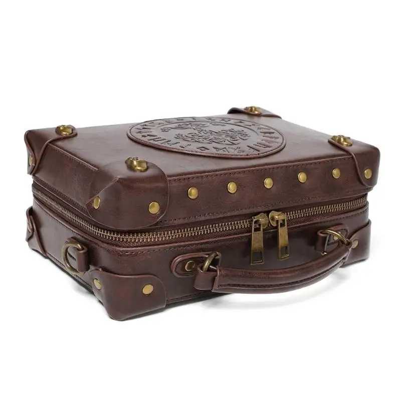 Borsa a tracolla 39BB Pu Valigette vintage Steampunk Borsa a tracolla con tracolla - immagine 3