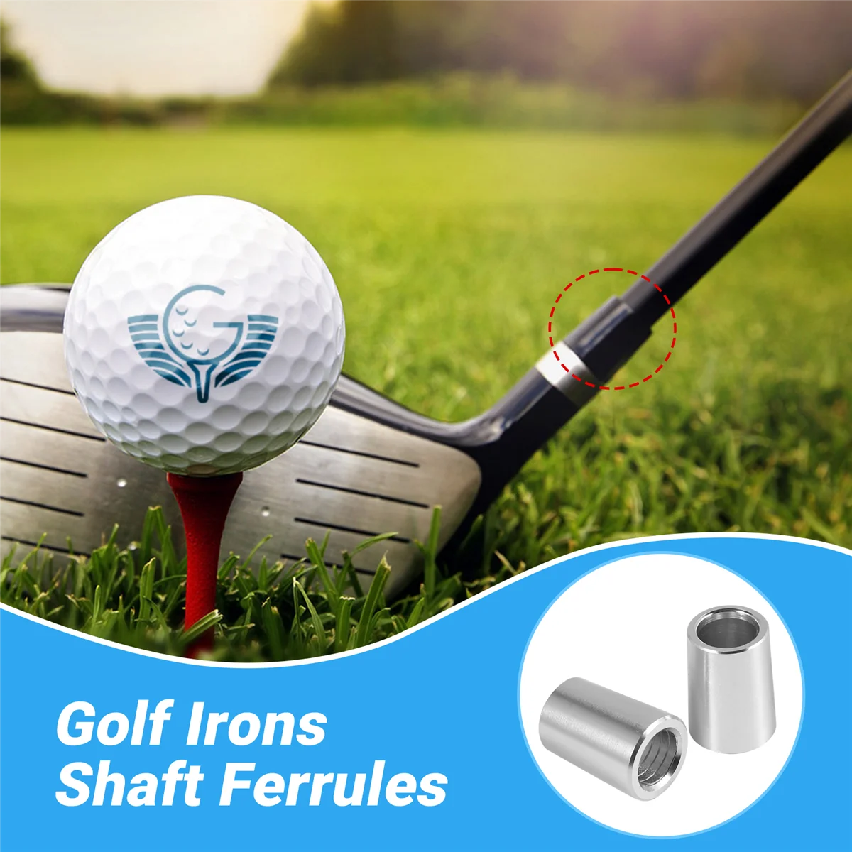 10 Pack .355 Golf Tip Metal Ferrules Irons Golf Club Accessories 4
