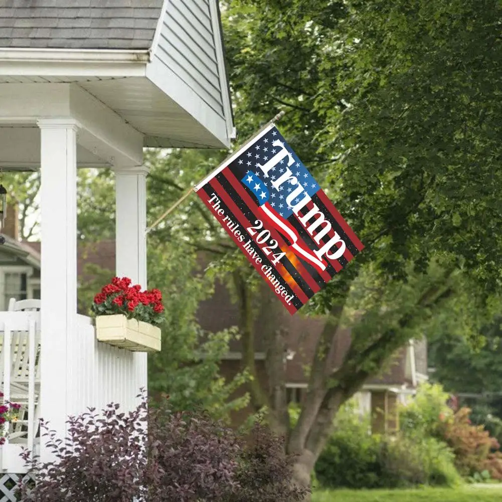 

Heavy-duty Trump 2024 Election Flag Double Trump 2024 Campaign Flag for Outdoor Garden Heavy Duty Take America Back for American