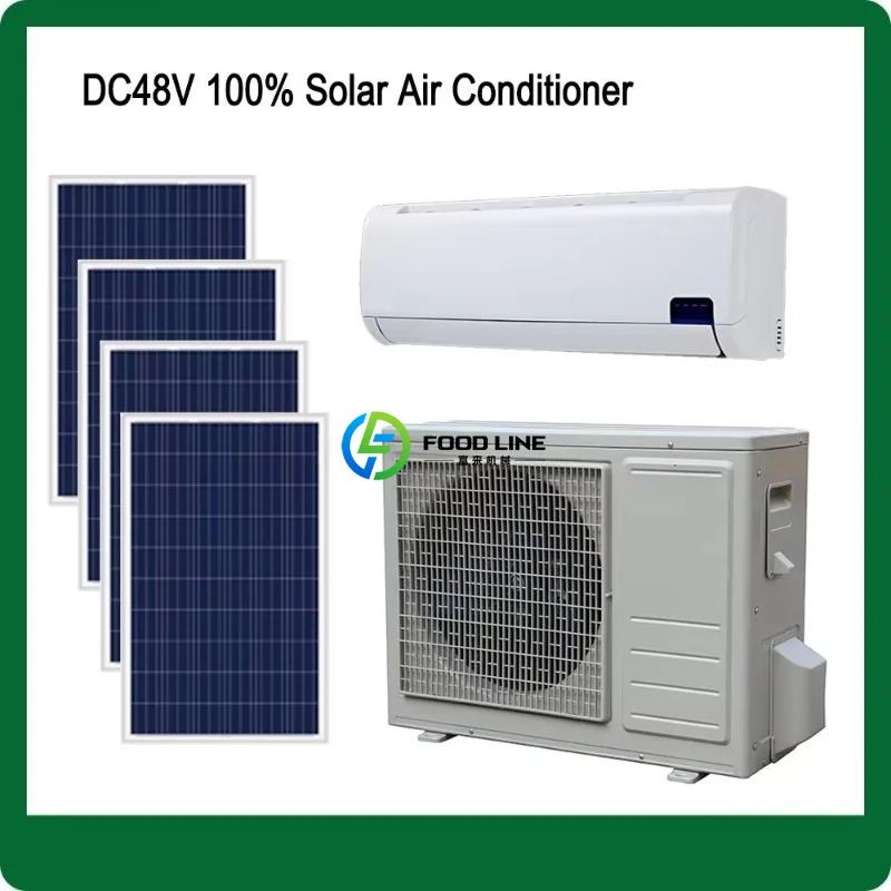Condizionatore d'aria split 100% alimentato a energia solare, unità di climatizzazione solare per uso domestico. - immagine 2