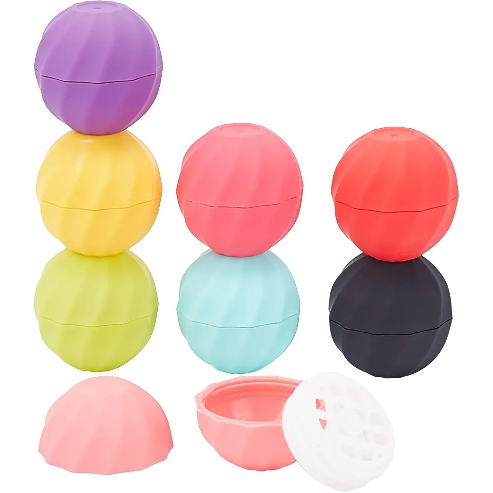 10PCS Cute Empty Lip Balm Sphere Tubes Screw Cap Lip Gloss Containers Dopamine Color Matching Lipstick Box for DIY Makeup Tools