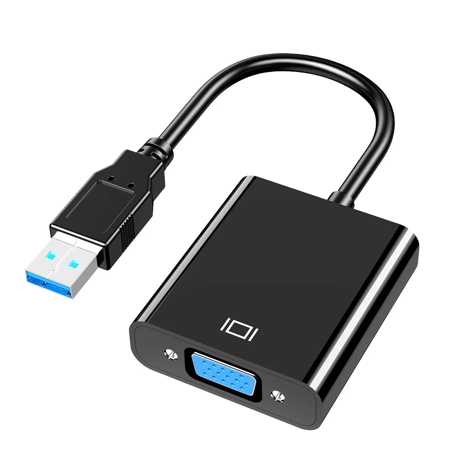 USB to VGA Adapters Converter 1080P Computer To Monitor Expansion Screen Suitable for Projectors Laptops Monitors PC TVs