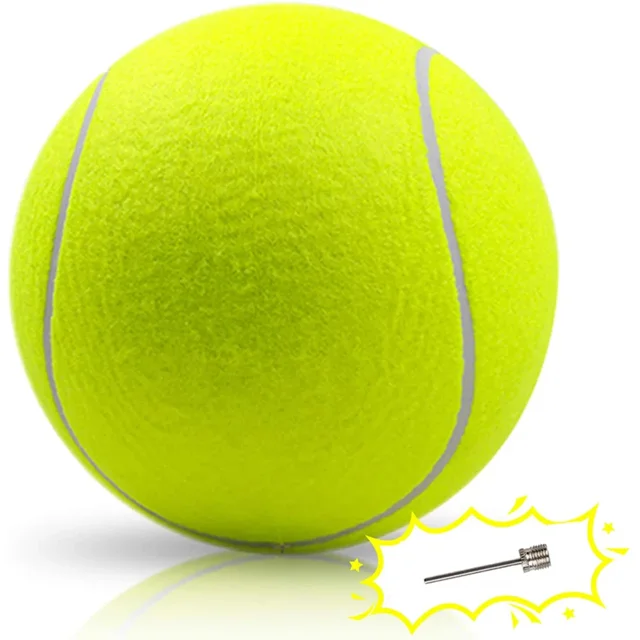 24cm Dog Chew Toys Tennis Ball Large Pet Toys Funny Outdoor Sports Dog Ball Gift with Inflating Needles Dog Toys for Large Dogs 2