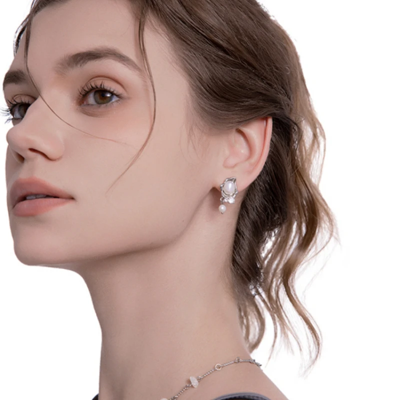 

MASW Original Design Gometric Pearl Glass Stud Earrings 2024 Trend New Luxury Jewelry For Women Accessories Gifts Hot Selling