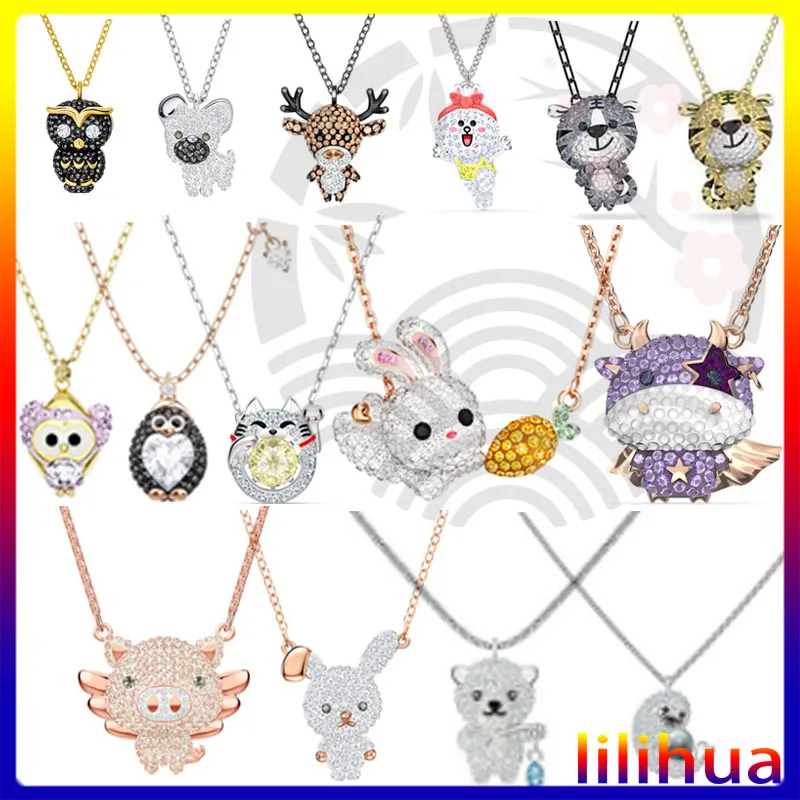 

Xl008 Cute Light Luxurious Exquisite and Shiny Crystal Animal Necklace Fashionable Party New Trend Gift Free Shipping