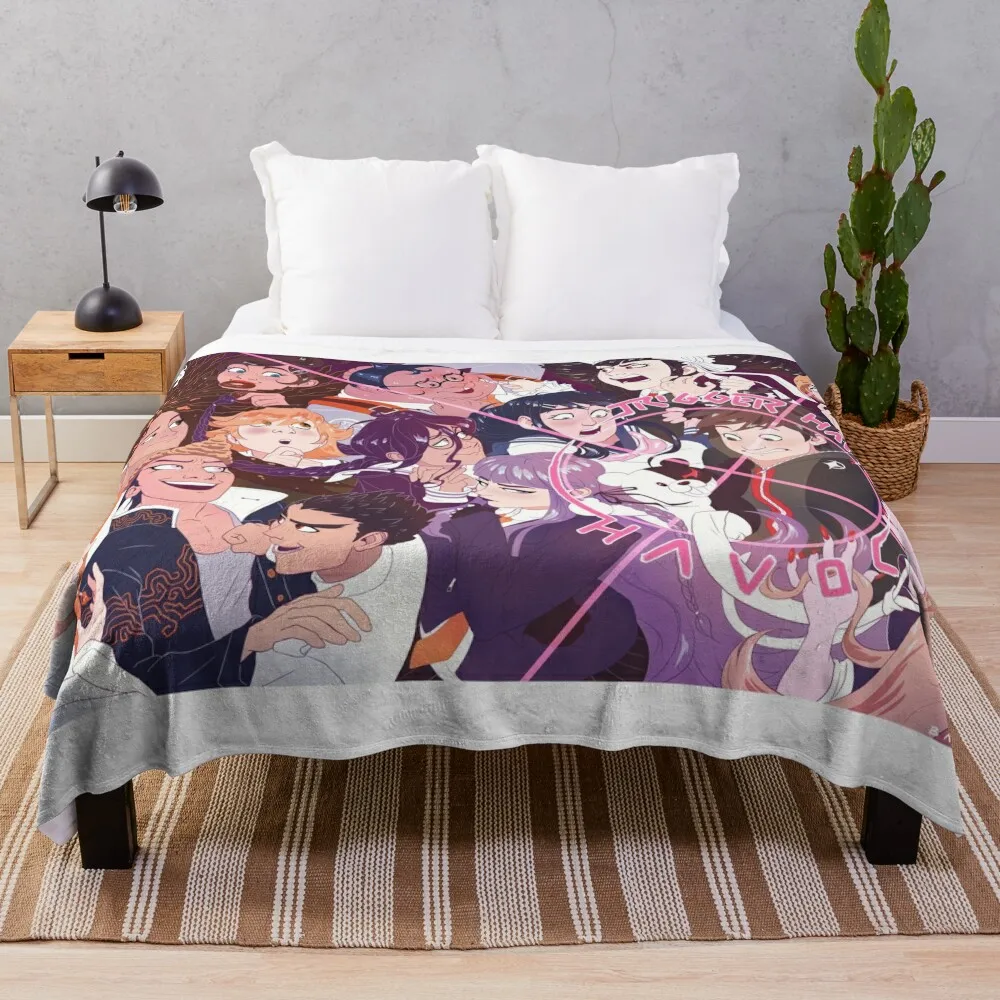 Dangan Ronpa Trigger Happy Sash Throw Coperta Pesante Per Dormire Coperte A Quadri