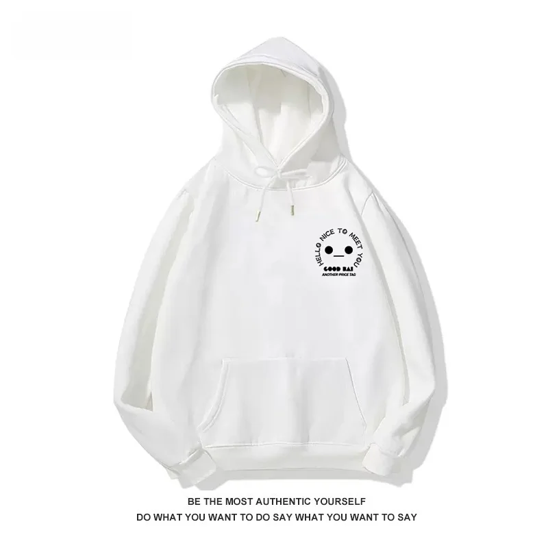 Goodbai ey Hoodie Women's Loose Fit Trendy Brand Sweatirt Outerwear Winter Comfortable Antibacterial round Ne Print