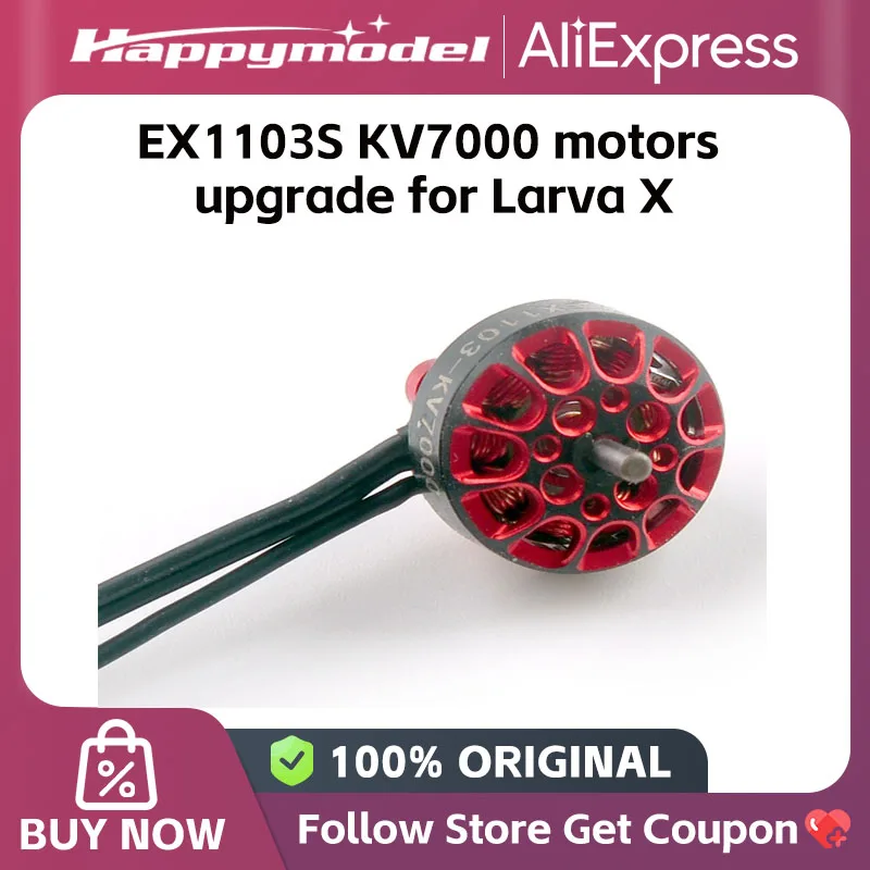HappyModel FPV 이쑤시개 마이크로 드론용 브러시리스 모터, DIY 부품, EX1103S 1103, 6000KV, 7000KV..