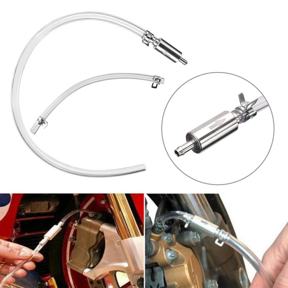 One Way Valve Tube Hydraulic Clutch Car Bleeder Hose Brake Bleeding Tool Kit Brake Fluid Oil Change Tool Brake Dust Covers Brake Caliper Motor