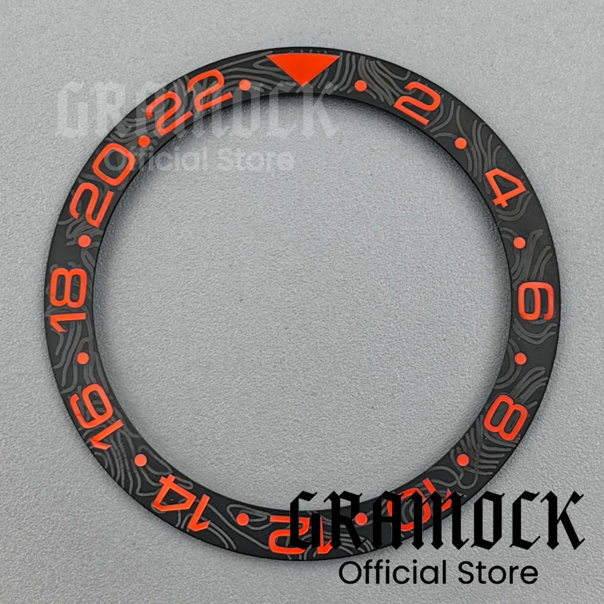 Carbon Fibre Tilted Ceramic Bezel with Blue Luminous Accents
