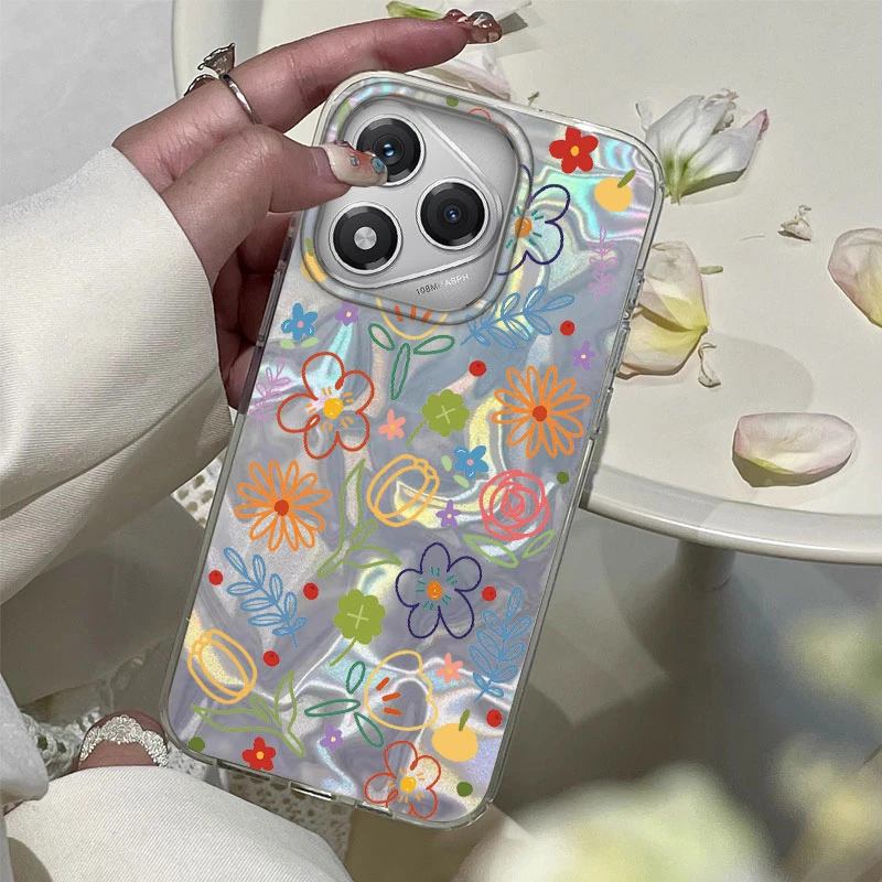 Summer Colorful Flower & Butterfly Girl Phone Case