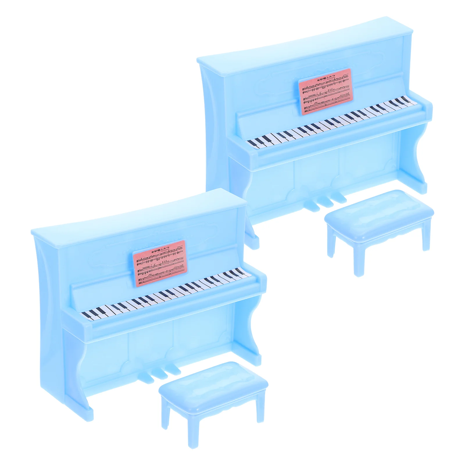 

2 Sets Household Piano Chair Accessories Home Goods Decor Abs Mini Landscape Adornments
