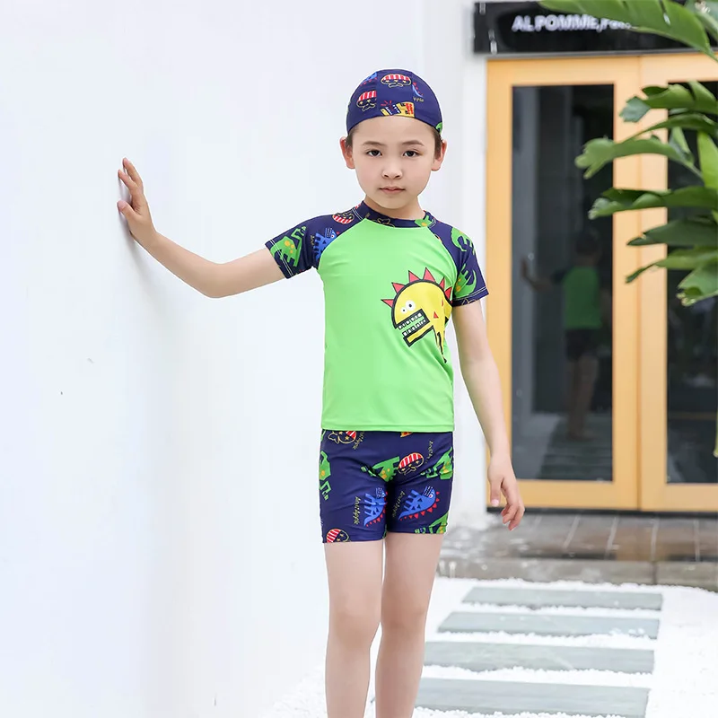 Swimsuit Boy Cool Cartoon Print Swimwear Children Bathing Suit Beachwear Baby Toddler Swimming Children Sportswear