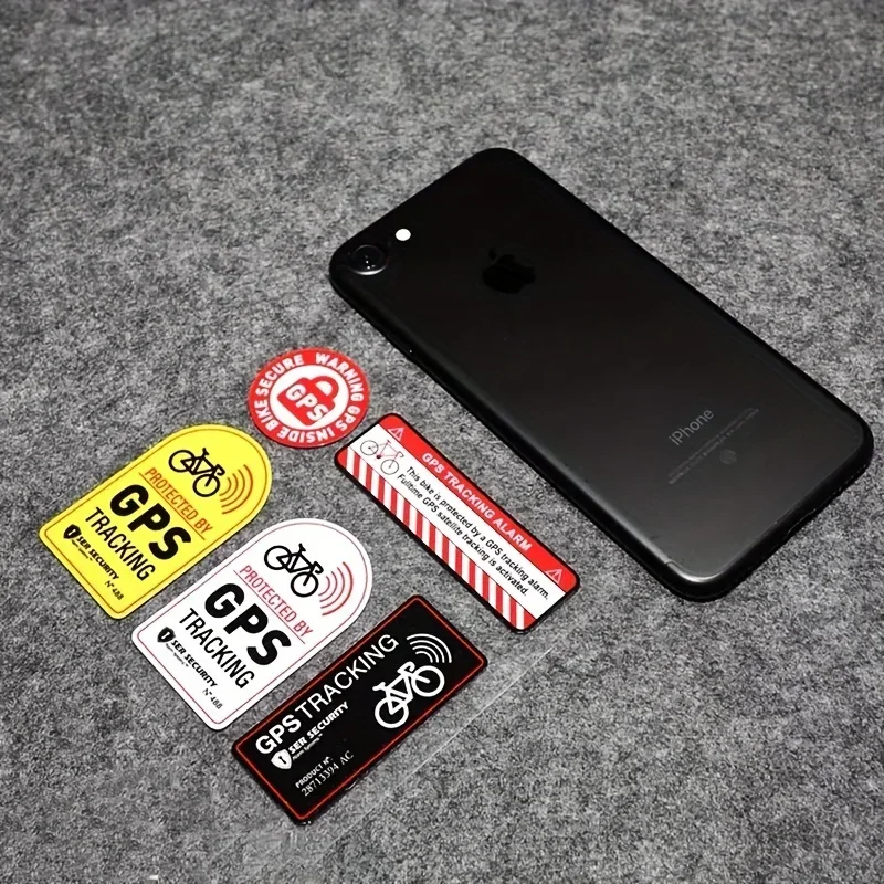 Gps Tracking Alarm Sticker Reflective Bicycle Warning Sticker Anti-Theft Decal for Motorcycle Scooter Car Warning Wholesale 3