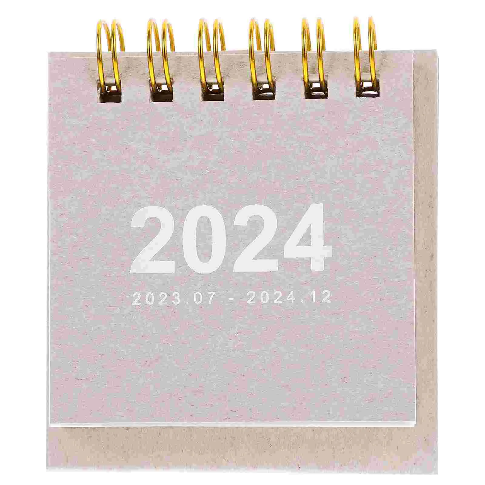 

2024 Desk Calendar Office Desktop Household Standing for Ornaments Paper Tabletop Monthly Convenient Student Pocket