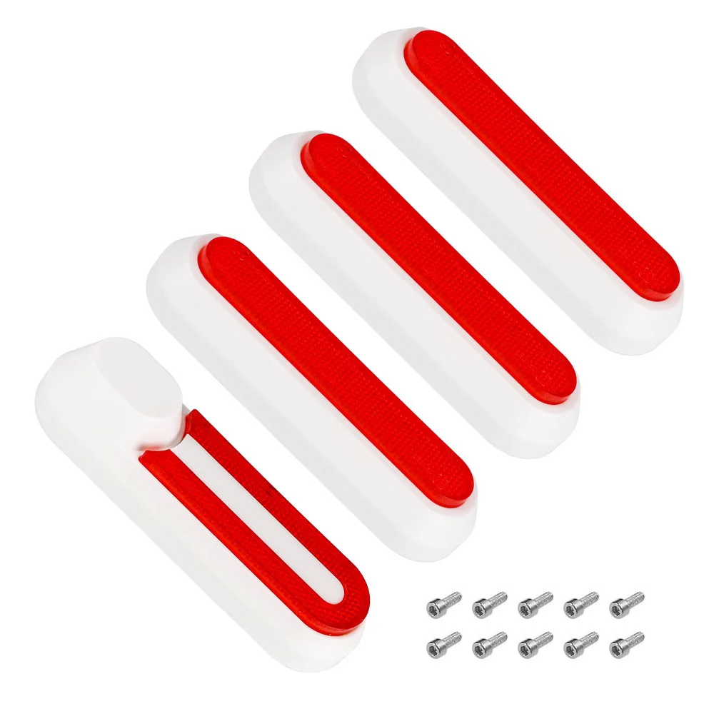 Reflective Front Fork and Rear Wheel Protection Cover for Electric Scooters - White, Red, Blue