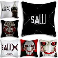 2023 Horror Thriller Movie Saw X Pillow Covers Cartoon Sofa Decorative Home Double-sided Printing Short Plush Cushion Cover 1