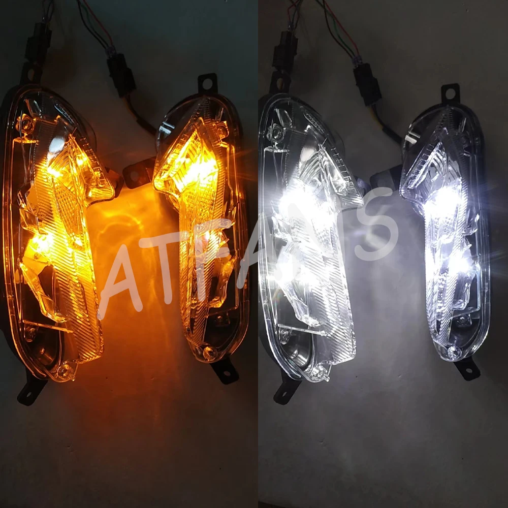 Par De Intermitentes Delanteros LED Para Suzuki Hayabusa GSX1300R (1999-2007) - Lente Ahumada/Clara
