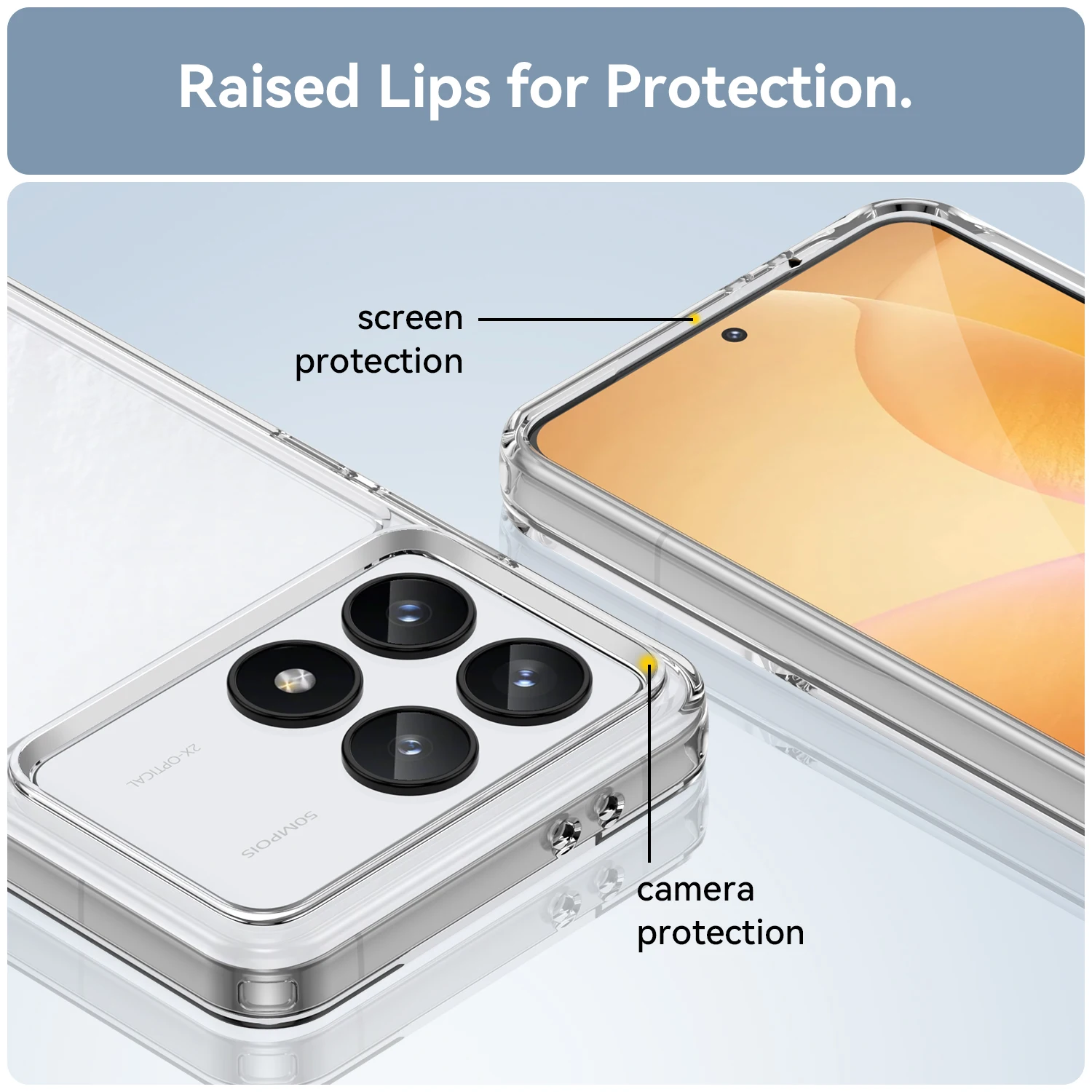 Vibrant Shield Phone Case – Soft TPU Frame with Transparent Acrylic Back