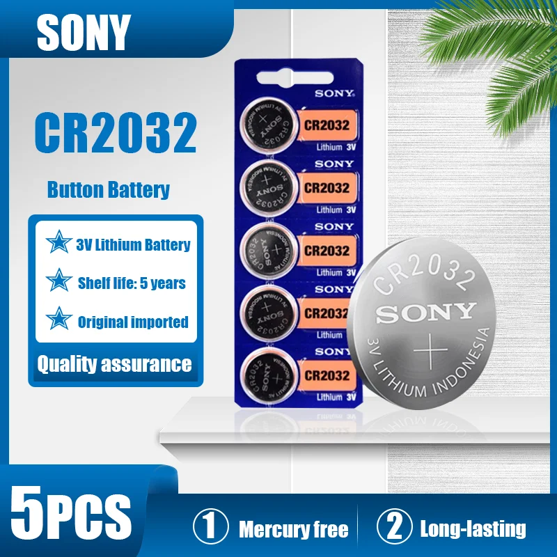 5 шт. оригинальный Sony 3V CR2032 CR 2032 DL2032 ECR2032 5004LC KCR2032 BR2032 батарея для часов пульт