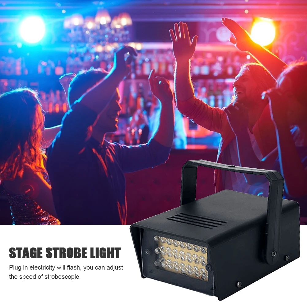 24 LED Stage Lights Remote Control Strobe Flash LED White Stage Lighting Effect Adjustable Speed KTV DJ Disco Party Strobe Light