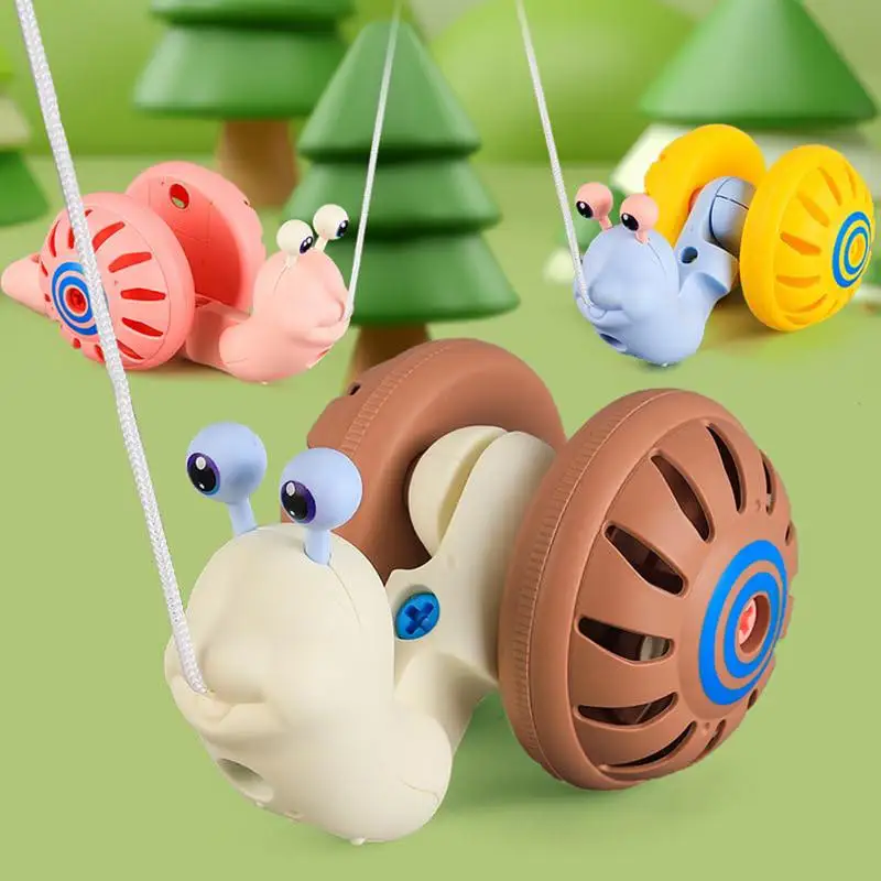 

Kawaii Pull String Snail Toys for Baby Learn To Crawl Walk Cute Snail Educational Toy Non-electric Birthday Gifts walking snail