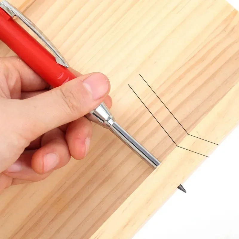 Matita Da Falegname Con 6 Ricariche - Mina Da 2,8 Mm, Lunghezza 150 Mm, Ideale Per Lavorazione Legno E Misurazioni