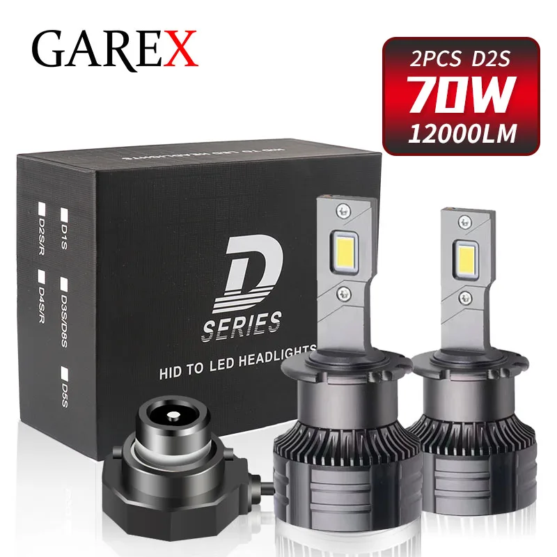 2 Pz D2S Led Lampadine Per Fari Auto 70W 6000K D1S D2R D3S D4S D4R D5S D8S 12V Hid Auto Lights Canbus White Light Lamps Plug & Play