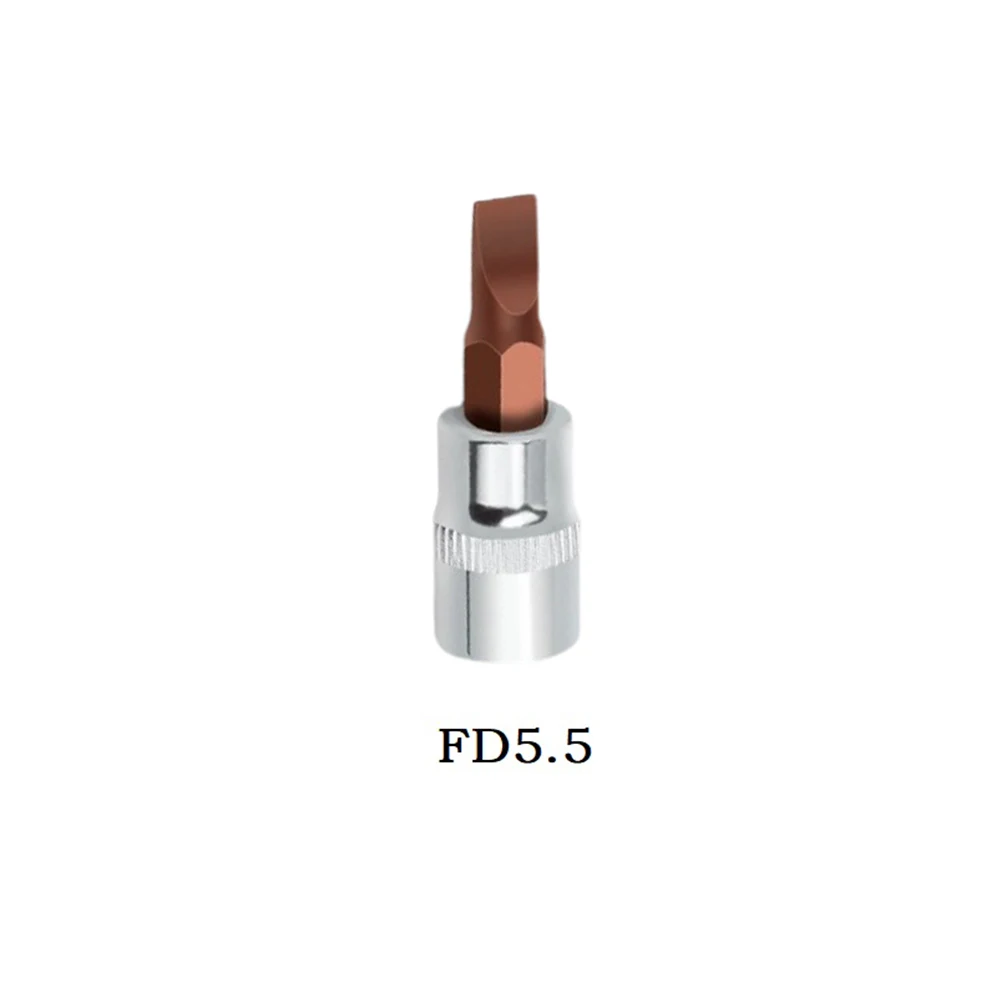 1pc FD Slotted Screwdriver Bits 1/4 Inch Shank Drive Socket Head Flat Head Slotted Tip bit socket set impact screwdriver bit holders torx star screwdriver bit