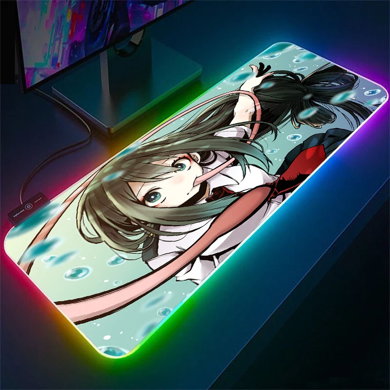 RGB Large Anime My Hero Academia Gaming Computer Mousepad Gamer Mouse  Carpet Bakugou Katsuki Desk with LED Backlit Support DIY - AliExpress