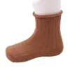 5pairs Baby Cotton Socks Solid Infant Boys Girl Autumn Short Newborn Ribbed Sock Baby Clothing New Year Winter 4