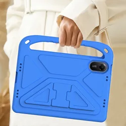 Kids Safe EVA Stand Case with Handle and Kickstand for Redmi Pad 2 2025 (Blue)