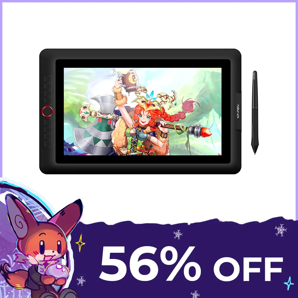 Xp-Pen Artist15.6 Pro Graphics Tablet Tavolo Da Disegno Digitale Monitor Di Animazione Tavolo Da Disegno Con 60 Gradi Di Funzione Di Inclinazione Di A