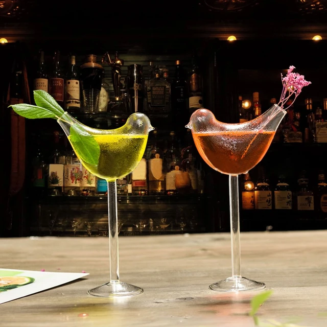 Bird Shaped Cocktail Glass, Cocktail Cup Birds, Glass Cocktail Cup