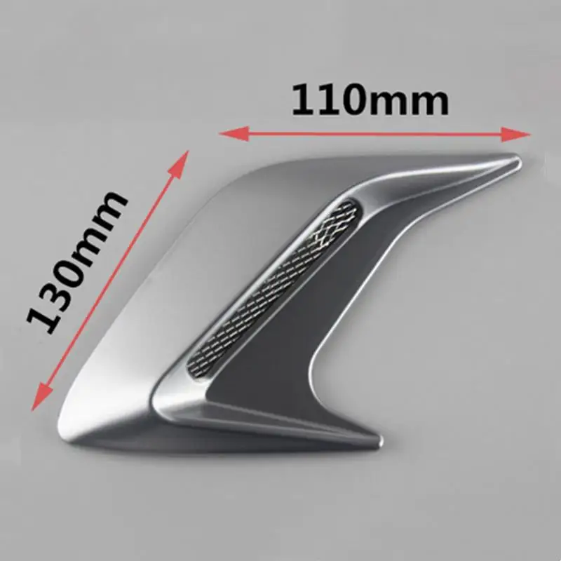 2pcs ABS Plastic Car Side Vent Air Flow Fender Intake Sticker Shark Gills Side Vent Sticker Car Simulation Vents Decorative car fender stickers car body trim accessories