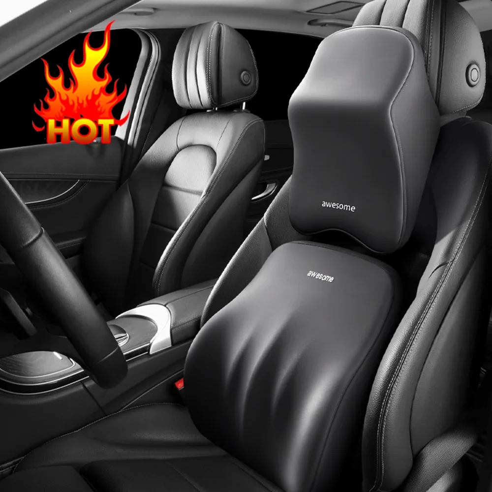 Memory Foam Car Lumbar Back Support Pillow
