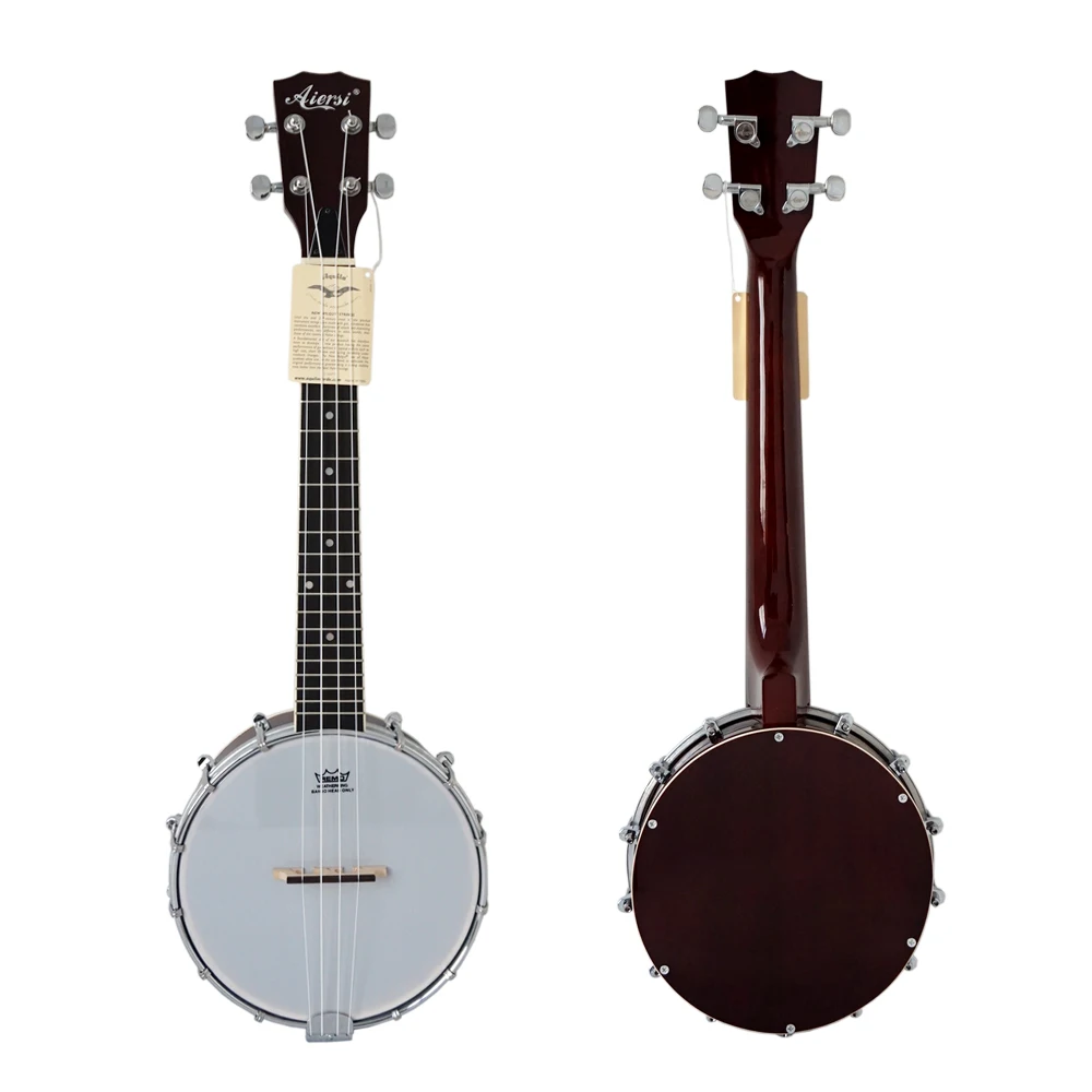 Aiersi 4 String Banjolele 24 Inch Concert or 26 Inch Tenor Ukulele