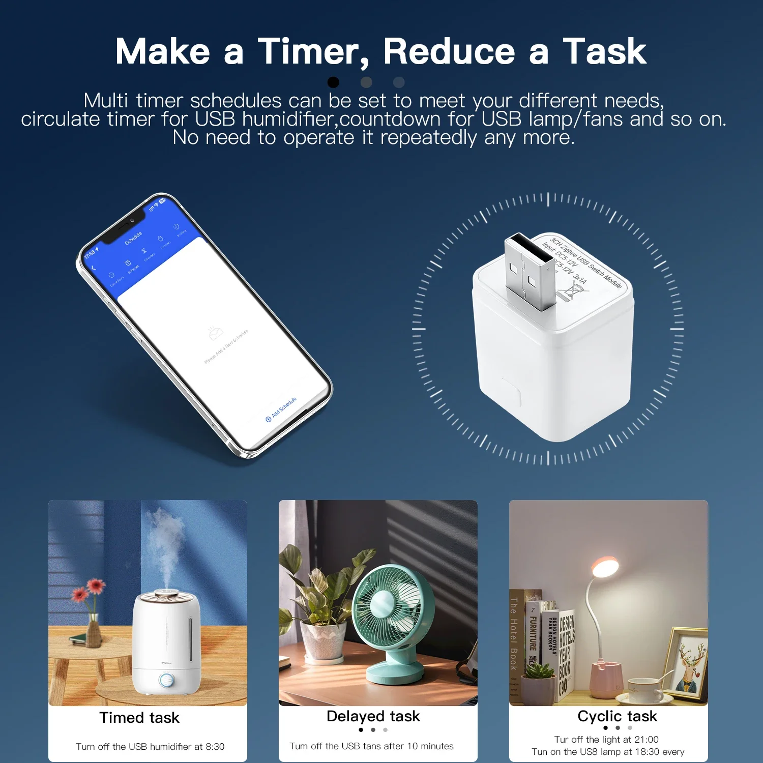 Smart Switch Smart WiFi Switch WiFi Switch Wireless Switch Tuya Smart WiFi/Zigbee Micro 1 2 3 USB Adaptor Switch 5V Mini USB Power Adaptor Smart Life Control Via Alexa Google