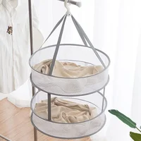 New Solid Color Household Clothes Drying Net Sweater Anti-deformation Drying Netting Simple Style Underwear Socks Drying Basket 2