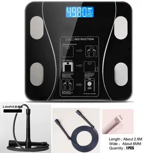 TYNZEO Digital Scales for Body Weight Bluetooth Body Composition Scales  with USB Charger for Body Weight, Fat, Water, BMI, BMR, Muscle Mass 