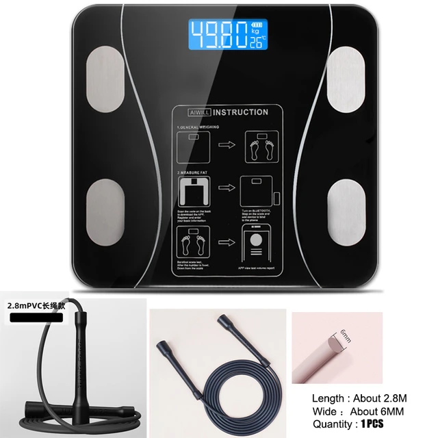 Bathroom Scales Body Fat Scale Bluetooth Floor Body Scale Smart Electronic Weight  Scale Balance Body Composition Analyzer - Scale - AliExpress