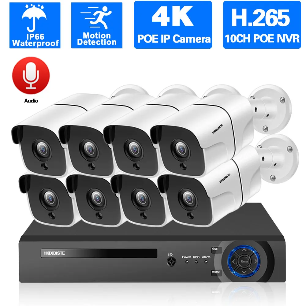 H2658CH4KPOENVRSecurityCameraSystemSetAudioRecordIPCamera