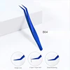 Volume Eyelashes Tweezers Stainless Steel superhard Tweezers High Precision Anti-static tweezers Eyelash Extensions custom logo 3